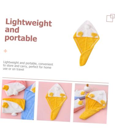 Amosfun Coral Fleece Dry Hair Hat Hair Drying Tool Girls Hat Face Washing Girl Hat Wet Hair Dry Wraps Microfiber Hair Drying Hat Bath Hat Quick Hats Dry Hair Bag Take a Bath Yellow Yellow 52x23cm - Buy Online on GoSupps.com