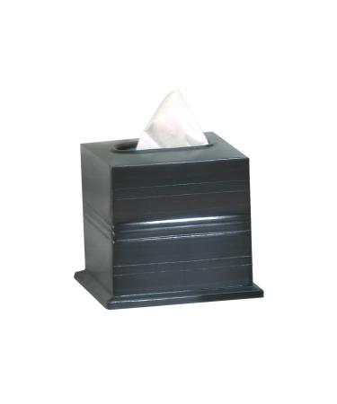 nu steel Boutique Cover Part of Our Bogart Accessory Set Stainless Steel Square Facial Tissue Box Holder for Bathroom Vanity Countertops Bedroom Dressers Oil Rubbed Bronze