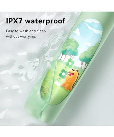 uSmile Kids Electric Toothbrush | Rechargeable Type-C | Soft Bristles | Dinosaur Pattern | 2-Minute Timer | Easy-Grip Silicone Handle | 6 Months Battery Life | Ages 3+ | Green - Buy Online on GoSupps.com