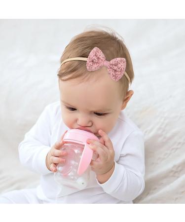 Beautiful 12-Part Baby Girl Headband Set - Cute Hair Accessories for Newborns & Toddlers | Embroidered Clips & Elastic Bands - Buy Online on GoSupps.com