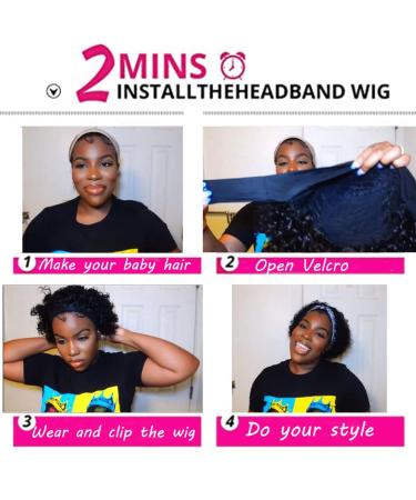 Short Curly Headband Wig for Black Women | Ombre Blonde Pixie Cut 6 Inch Human Hair Wig - OT27 - Buy Online on GoSupps.com