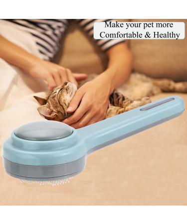 Self Cleaning Cat Grooming Brush | Pet Comb Tool for Shedding & Mats | Removes Loose Undercoat | Ideal for Long and Short haired Dogs & Cats - Buy Online on GoSupps.com