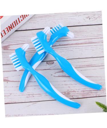 Minkissy 6 STK Prosthesis Cleaning Brush Set | Double-Sided Toothbrush for Dentures & False Teeth | Portable Cleaning Tools - Buy Online on GoSupps.com