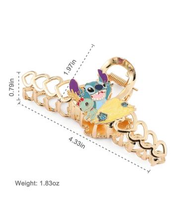 Cute Interstellar Stitch Metal Hair Claw Clips - Non-slip Hair Catch Barrette | Lilo and Stitch Hairpins - Hair Styling Accessories - Buy Online on GoSupps.com