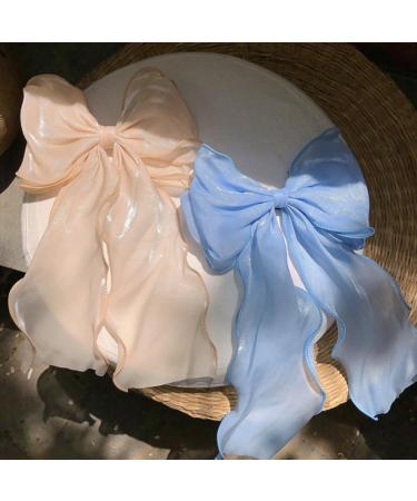Limtula Bows Barrettes Big Bows Hair Clip Bows hairpin Ribbon Hair Clip Bowknot Hair Clip Ponytail Clip Bows Hair Accessories Champagne - Buy Online on GoSupps.com