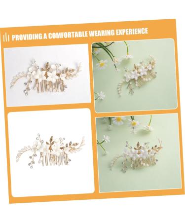 Beaupretty Bridal Headwear Flower Hair Accessories Girl Headpiece Hair Combs for Women Accessories Vintage Hair Accessories Hair Accessories for Bride Bridal Hair Clips Metal Hair Comb - Buy Online on GoSupps.com