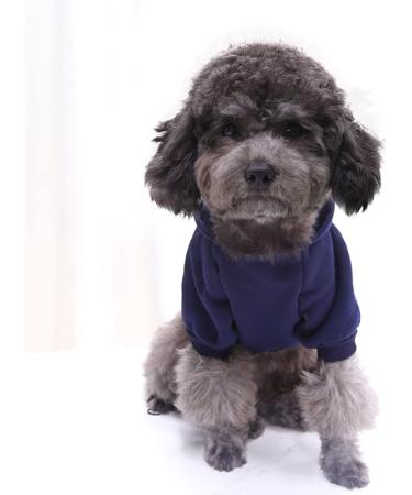 Amaone Waterproof Dog Coat - Winter Warm Jacket & Fleece Hoodie for Puppies & Small Dogs | XS 1024thdebka-Navy - Buy Online on GoSupps.com