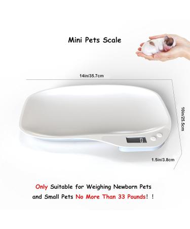 Digital Pet Scale Small Animal Weight Scale Portable Electronic Weighing Scale with LCD Display(Max. 33 lbs) Multifunction Kitchen Scale for Food/Puppy/Kitten/Lizard/Hamster/Tortoise/Whelping - Buy Online on GoSupps.com