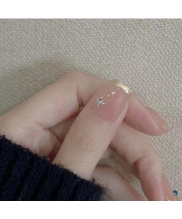 Handmade Nail Wearing Simple and Gentle Style Naked Color Nail Magic Mirror Powder French Style Whitening False Nail Patch (Size : L) - Buy Online on GoSupps.com