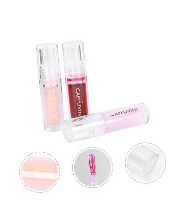 Housoutil 3pcs Lip Gloss Set - Moisturizing Glitter Makeup & Jelly Lipstick for Women | Travel Lip Tint & Lip Caring Beauty Products - Buy Online on GoSupps.com