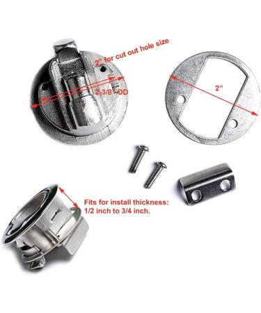 MXEOL Marine Slam Latch Boat Flush Pull Latch - 2 Pack, Stainless Steel Silver - Buy Online on GoSupps.com