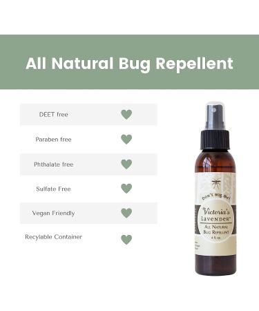 Organic Victoria's Lavender Don't Bug Me Insect Spray - 4 oz with Essential Oils & Aloe Vera - Buy Online on GoSupps.com