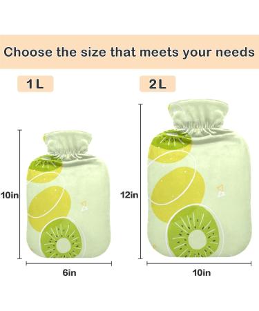 Naanle Kiwifruit Lemon Heat Bottle - 1L Transparent Hot Water Bottle for Bed Hand & Foot Warmer | Pain Relief & Cold Therapy | International Shipping - Buy Online on GoSupps.com