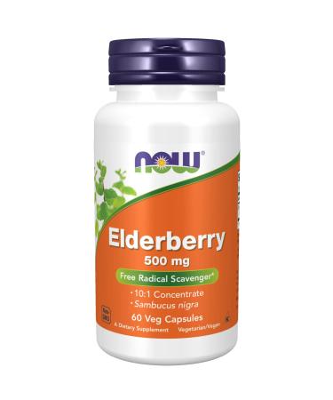 Now Foods Elderberry 500 mg 60 Veg Capsules
