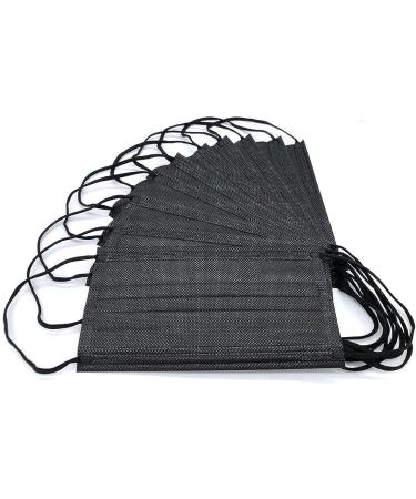MagiCare Black Disposable Face Masks Made in USA - 50ct Box | Premium 3 Ply for Adults - Soft, Breathable & Comfortable - Buy Online on GoSupps.com