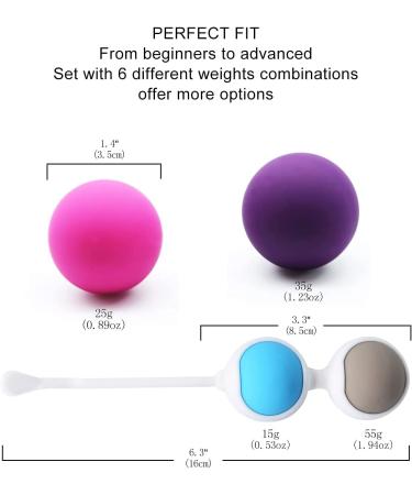 Adorime Kegel Exercise Balls for Women - 4-Piece Weighted Pelvic Floor Strengthening Kit for Beginners - Tightening Training System - Buy Online on GoSupps.com