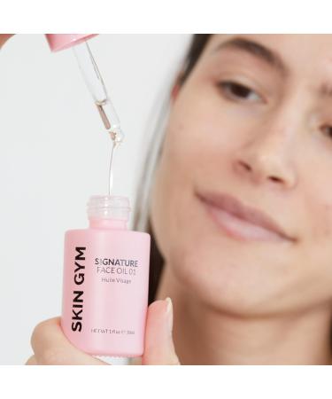 SKIN GYM Signature Facial Oil - Moisturizing & Exfoliating with Vitamin E Jojoba Rosehip & Apricot Seed | International Shipping Available - Buy Online on GoSupps.com