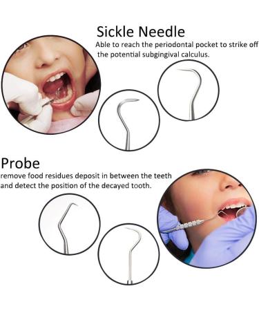 8-Piece Dental Care Set Tartar Remover Tooth Cleaning Instruments Stainless Steel Dental Tools & Mouth Mirror for Plaque Removal - Buy Online on GoSupps.com