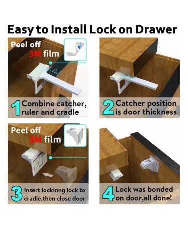Improved Magnetic Cabinet Locks - Child Safety Locks (6 Locks & 2 Keys) | No Drilling Required | Secure Your Home - Buy Online on GoSupps.com