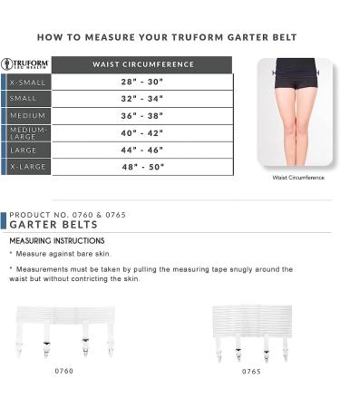 Truform Standard Garter Belt - White - X-Large - 3-Inch Rise - Buy Online on GoSupps.com