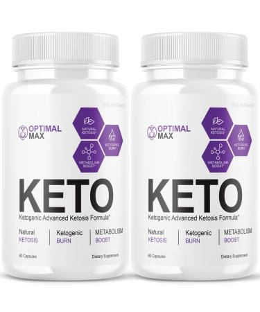 (2 Pack) Optimal Max Keto Pills Weight Shark Management Loss Burner Diet Ketosis Support (120 Capsules) 60 Count (Pack of 2)