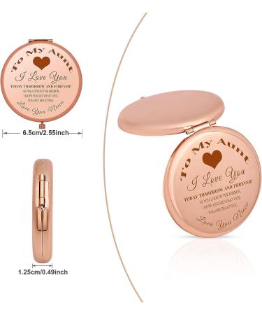 Jielahua Aunt Gift - Pocket Compact Makeup Mirror for Aunt | Birthday, Wedding, Thanksgiving Day Present from Niece - Best Auntie Gift - Buy Online on GoSupps.com