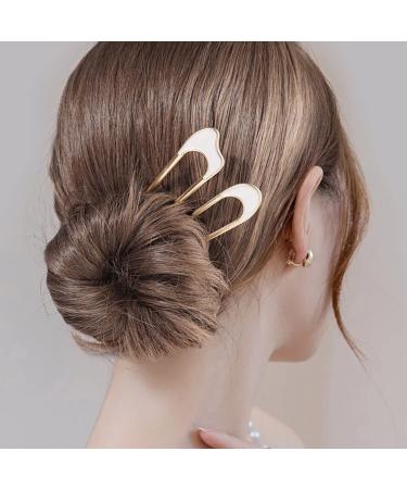 6 Pack Metal U Shape Hair Fork Sticks - Hair Bun Chignon Wedding Pins for Women & Girls - Buy Online on GoSupps.com