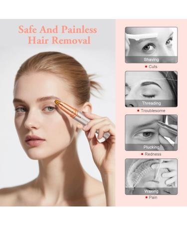 Hello Eyebrow Remover Electric Eyebrow Epilator for Women with Integrated LED Electric Eyebrow Trimmer for Women for Facial Hair Eyebrows Lip Hair Arms Rose Gold Rose Gold - Buy Online on GoSupps.com