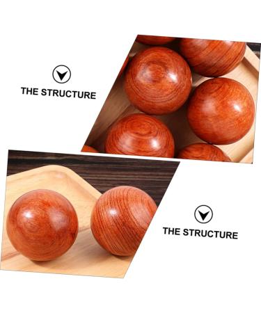 Healeved Solid Wood Massage Balls - 2-St Disk Set for Hand Roller Therapy Circulation & Meditation - Rosewood 5x5cm - Buy Online on GoSupps.com