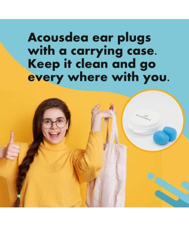 Acousdea Reusable Silicone Ear Plugs - Waterproof Noise Cancelling (40 dB) for Sleeping Snoring Swimming & Study | 12 Multi-Color Pairs with Carry Case - Buy Online on GoSupps.com