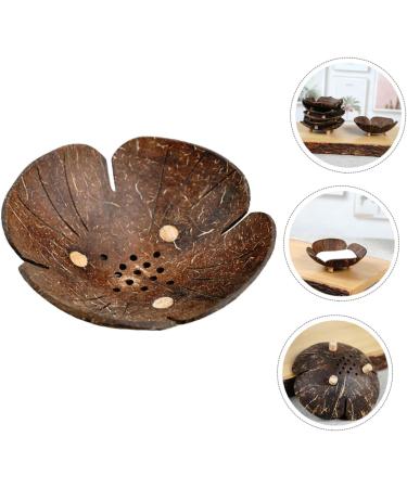 Ciieeo 4pcs Coconut Shell Soap Dish Soap Holders Draining Soap Holder Bar Soap Holder Wooden Soap Holder Bathroom Soap Container Wood Trim Coconut Shell + Wood Southeast Asia Bracket Coffeex4pcs 13x13cmx4pcs - Buy Online on GoSupps.com