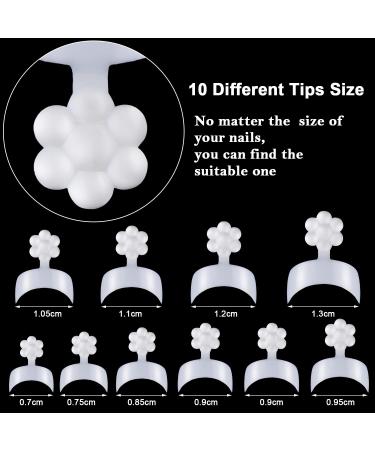1000 Short French Style False Acrylic Nail Tips for DIY Nail Art - Transparent & White - Buy Online on GoSupps.com