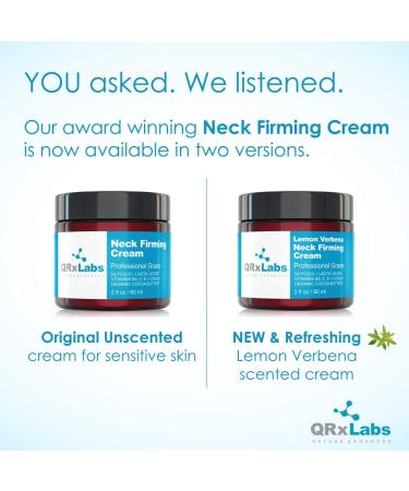 Lemon Verbena Neck Firming Cream 2 fl oz - Tightening & Lifting Moisturizer for Sagging Skin on Neck, Decollete & Chest - Prevent Turkey/Crepe Neck - Buy Online on GoSupps.com