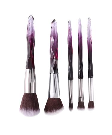 Beifenl Purple Fiber Bright Transparent Crystal Diamond Makeup Brush Blush Foundation Eye Shadow Brush