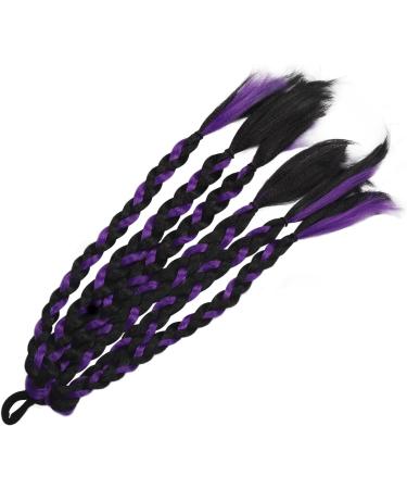 Boxing Braided Hair Extension Boxing Hair Extension Long Safe for Outdoor Use for Women (Balck Purple) - Buy Online on GoSupps.com