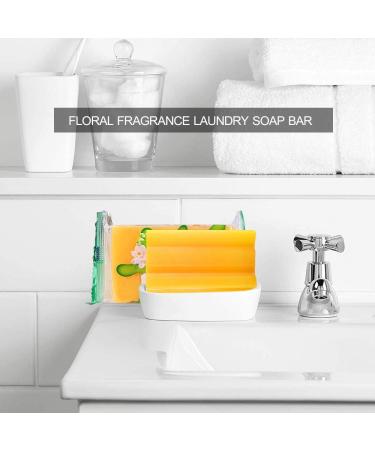 Laundry Soap Bar Floral Fragrance Washing Soap Stain Remover Household Supplies for Cleaning Washing Clothes Clothing Fabric - Buy Online on GoSupps.com