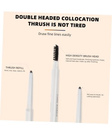 Angoily 4 pcs Brow Pencil Dual with Pencils Makeup Brush Eyebrow Enhancer -in- Tool 1 count (Pack of 1) Assorted Colorx2pcs - Buy Online on GoSupps.com
