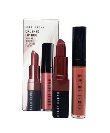Bobbi Brown Crushed Lip Duo - Telluride (Deep Mauve) & Free Spirit (Lush Pink Beige)