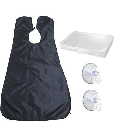 Nazaz Black Beard Bib Apron Beard Catcher Large Beard Shaving Apron Cape with Suction Cups shaving bib for men beard catcher for shaving Best Gifts for Men - Buy Online on GoSupps.com