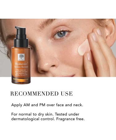 New Nordic Hyaluronic Active Serum - With Hyaluronic Acid Squalene and Sea Buckthorn - Hydrated Fresh & Firm Skin - Reduces the Visibility of Wrinkles - For All Skin Types - Odour Free - 30ml - Buy Online on GoSupps.com