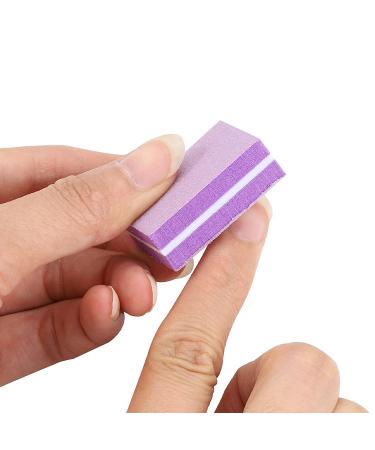 50 Pcs Mini Nail Buffers 180/100 Grit - Purple Nail Buffers for Natural Nails - Buy Online on GoSupps.com
