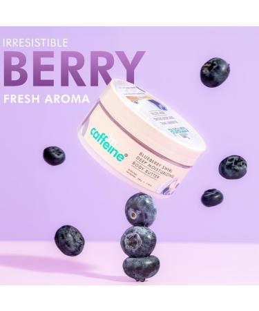 mCaffeine Blueberry Swirl Deep 72Hrs Long Lasting Moisturizing Body Butter | 5 Essential Ceramides for Skin Repair with Shea Butter & Cocoa Butter | Winter Body Care | for Women and Men | 200g - Buy Online on GoSupps.com