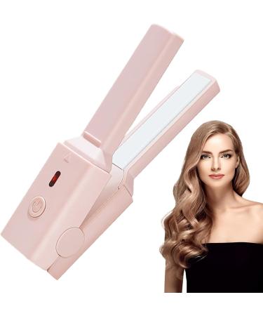 Small Curling Iron Rechargeable Hair Straightener and Curler - Multifunctional Straight and Curly Hair Wand for Girls and Teens Jiahua Pink - Buy Online on GoSupps.com