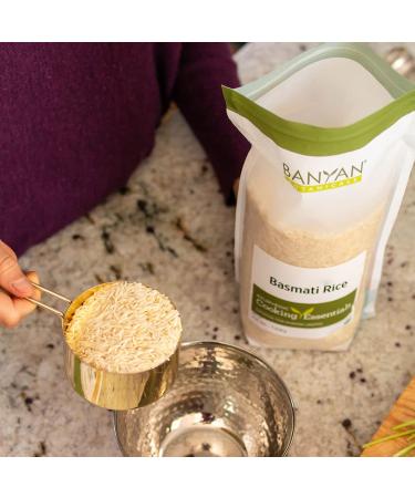 Banyan Botanicals Basmati Rice - Premium Long-Grain Aromatic Variety for Fluffy & Quick Cooking - Buy Online on GoSupps.com