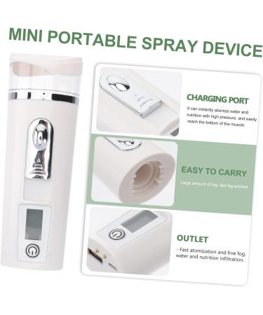 Healeved 3pcs Hydrating Instrument Facial Mist Sprayer Handheld Steamer Banana Hair Claw Clips Abs White - Buy Online on GoSupps.com