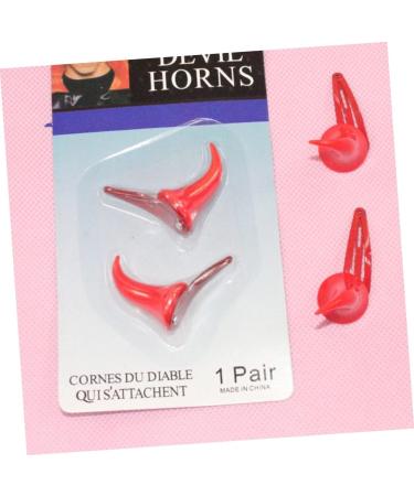 Beavorty 2 Pairs decorative hair clips devil horns hair clips devil horns for men horns clips red horn hair clips demon horns hairpins mens devil horns child halloween headband - Buy Online on GoSupps.com