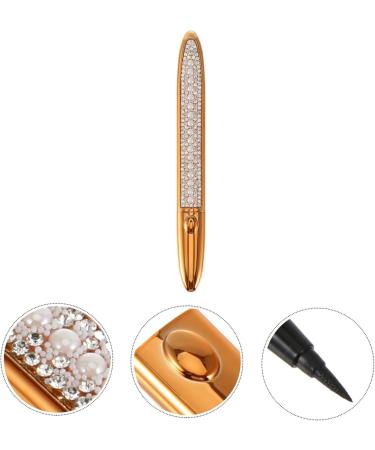 Mipcase Self Adhesive Mascara Eyelash Tools Eyeliner Pencil Black Makeup Supplies No Smudge Eye Shadow 1 count (Pack of 1) Golden - Buy Online on GoSupps.com