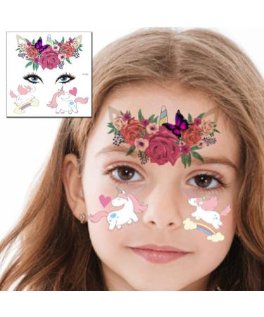Animal Face Temporary Tattoos Stickers for Kids - 12 Sheets, Water Transfer, Birthday Party Supplies & Festival Favors - Perfect for Makeup and Skin Decor - Buy Online on GoSupps.com