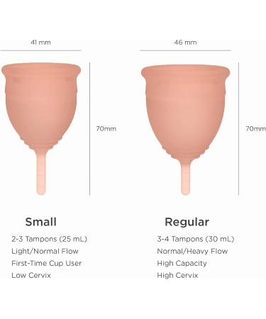 Saalt Soft Menstrual Cup - Best Sensitive Reusable Period Cup for 12-Hour Wear - Tampon & Pad Alternative - Small Pack in Desert Blush - Buy Online on GoSupps.com