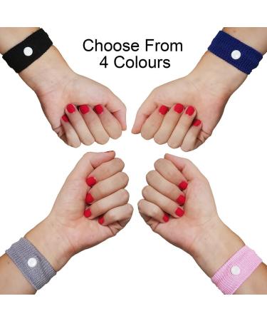 SwimCell Travel Sickness Bands - Morning Sickness Relief Wristbands Black 1 Pair - Buy Online on GoSupps.com